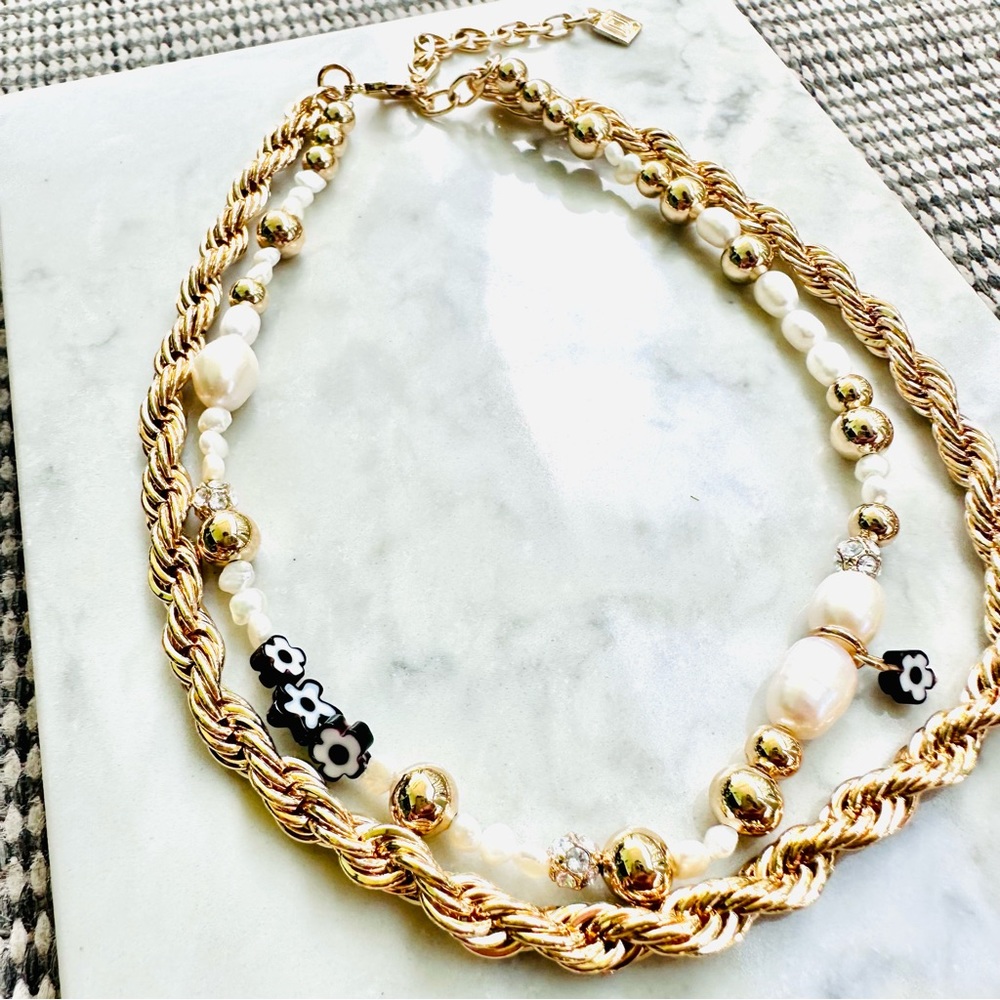 Dannijo Lucy 10K Gold-Plated & Multi-Stone Double-Strand Necklace NWT - Picture 14 of 16